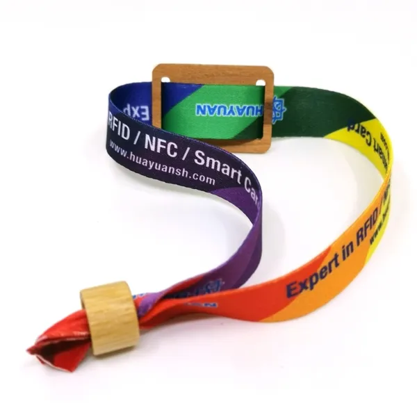 Eco Wooden Tag RFID Fabric Wristband