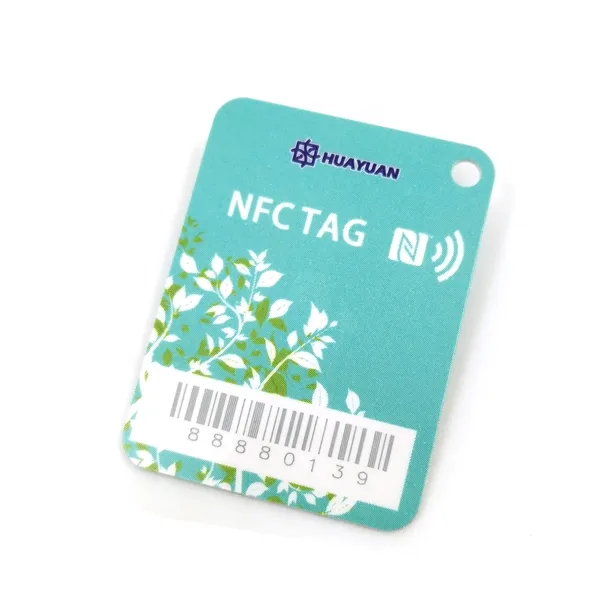 Squre PVC RFID Keyfob Tags with CMYK Printing