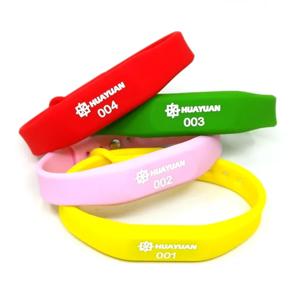 WS25 Pure SlimStrap Silicone RFID Wristband with Custom Printing