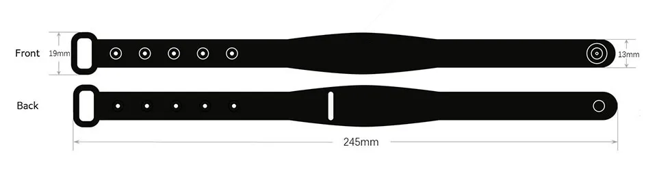 WSP03 Adjustable Contactless Payment Wristband Design Size